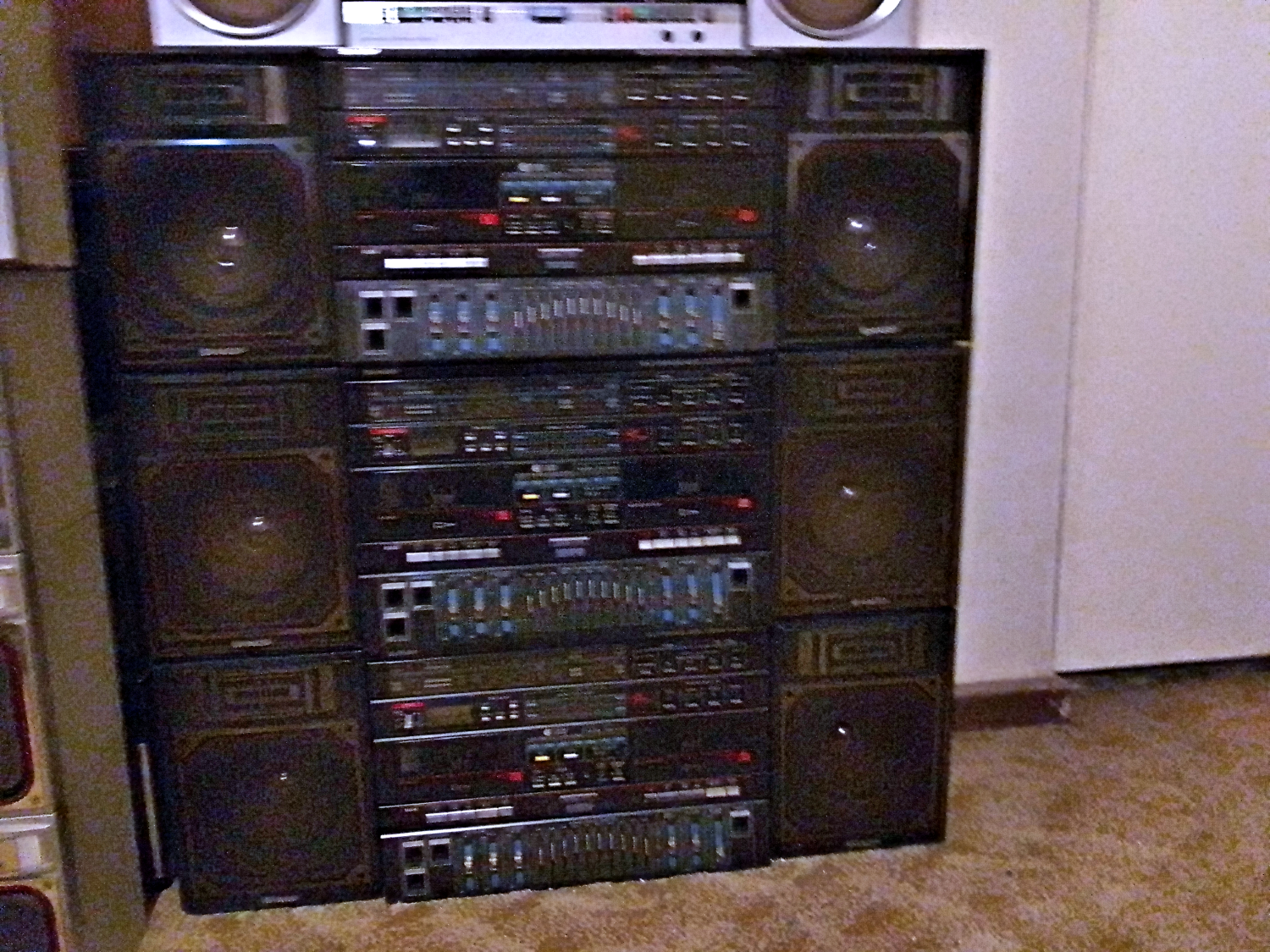 A towering shrine to 80s audio excess.