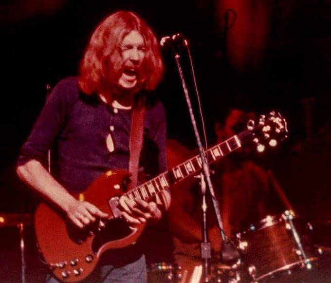 Duane Allman pouring every ounce of fire into the music.