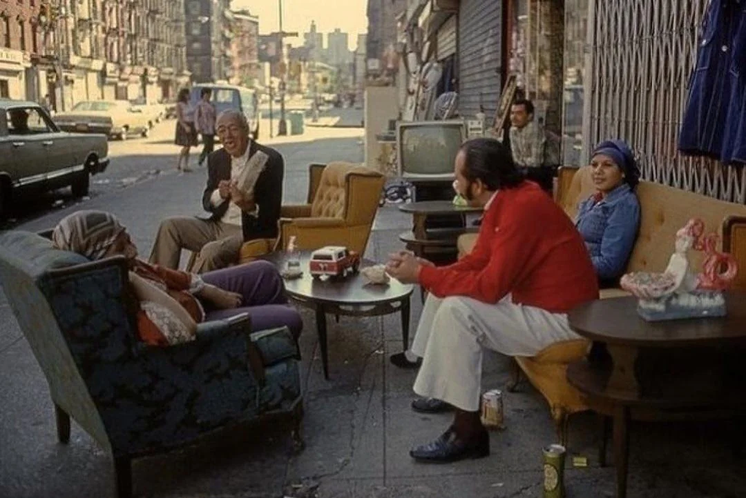 When the whole block was the living room.