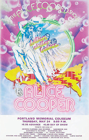 Alice Cooper's Billion Dollar Babies tour shocked America with the guillotines, snakes and horror themes used.