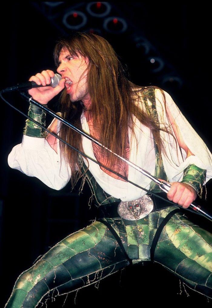 The voice of Maiden in all spandex chic.