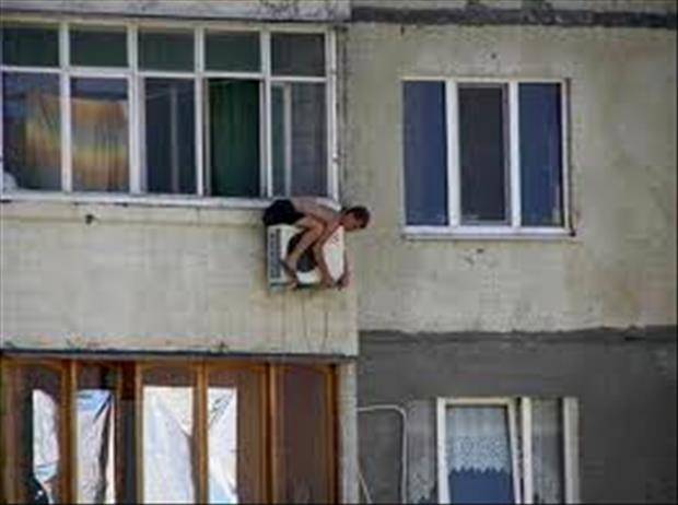 Extreme DIY activity.