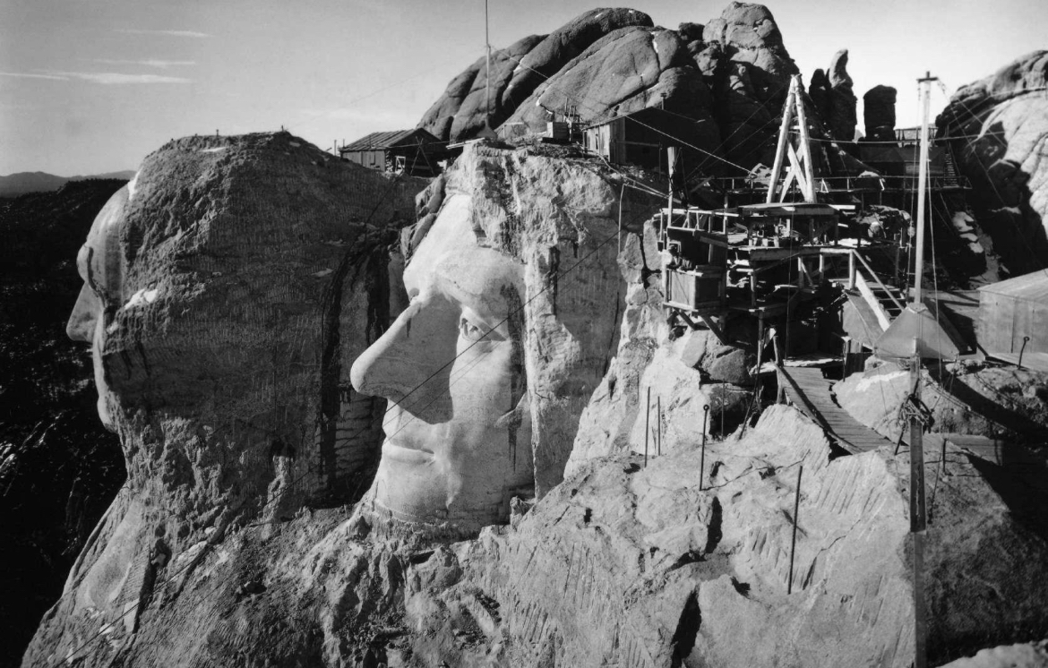Face the Mountain: Mount Rushmore, Mid-Carve, 1940