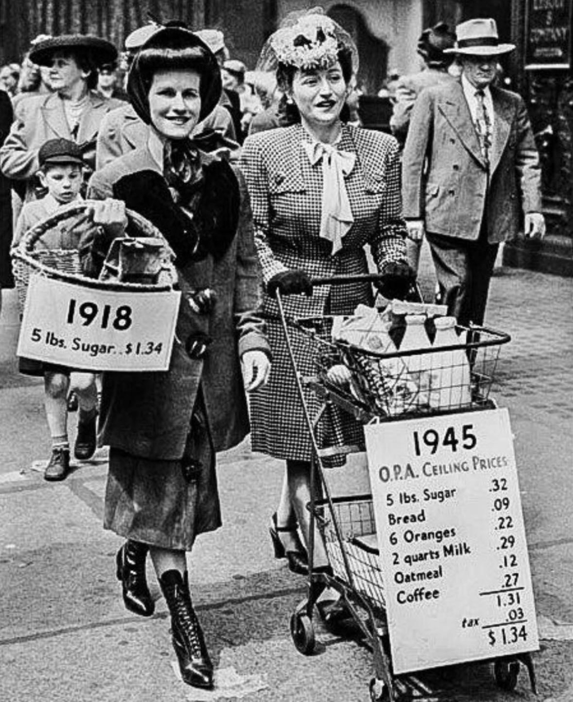 What $1.34 Bought in 1918 vs. 1945