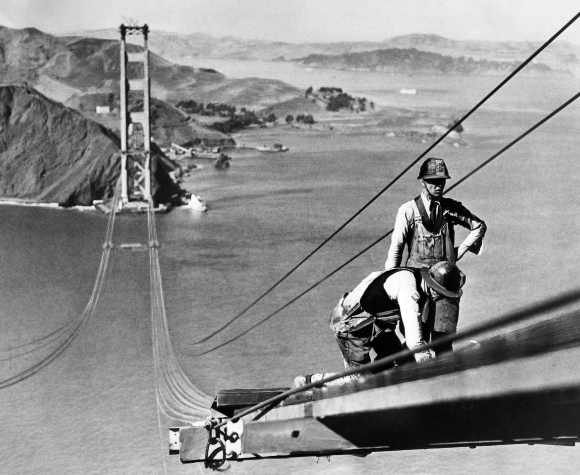 Bridging Dreams: Golden Gate in Progress, 1935