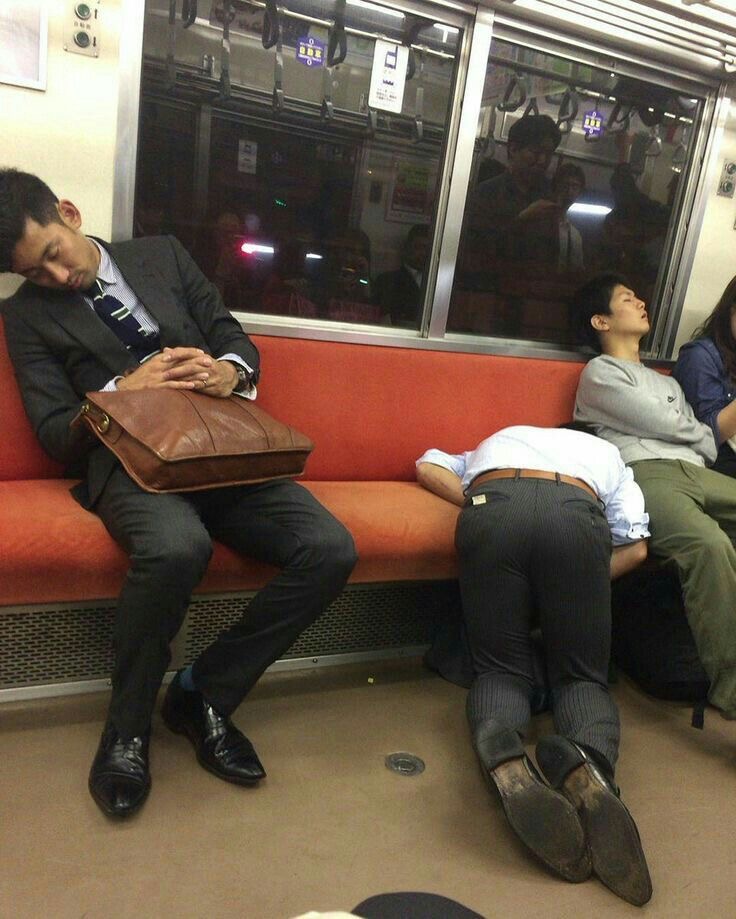 Subway Nap: One Falls, Two Dream On