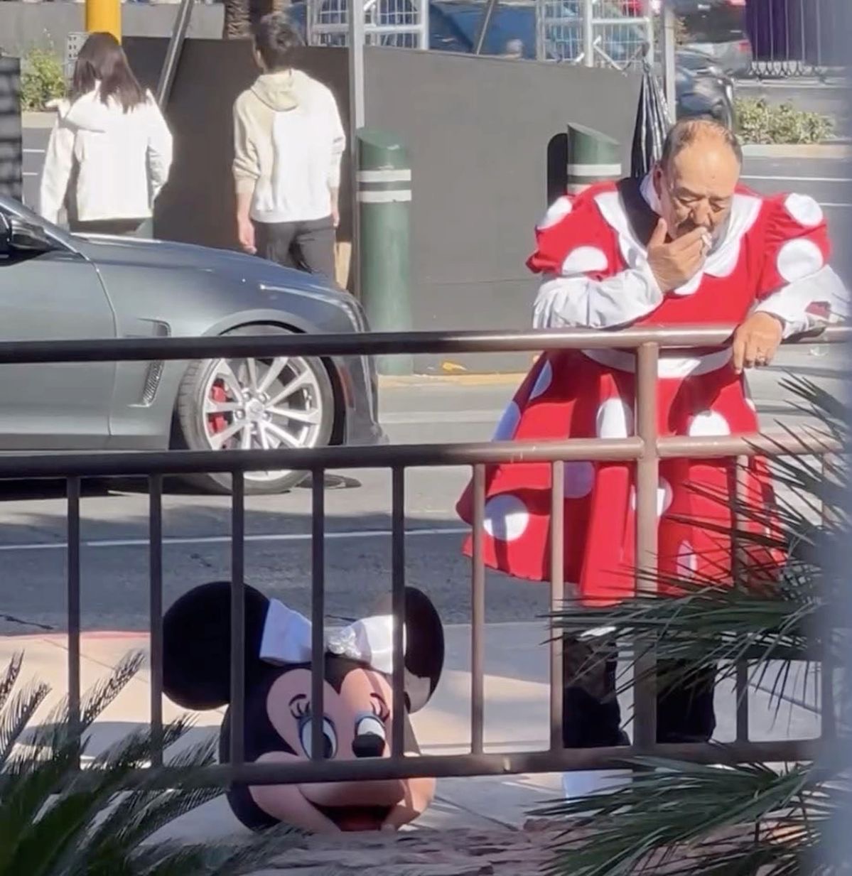 Minnie Mouse Takes a Smoke Break