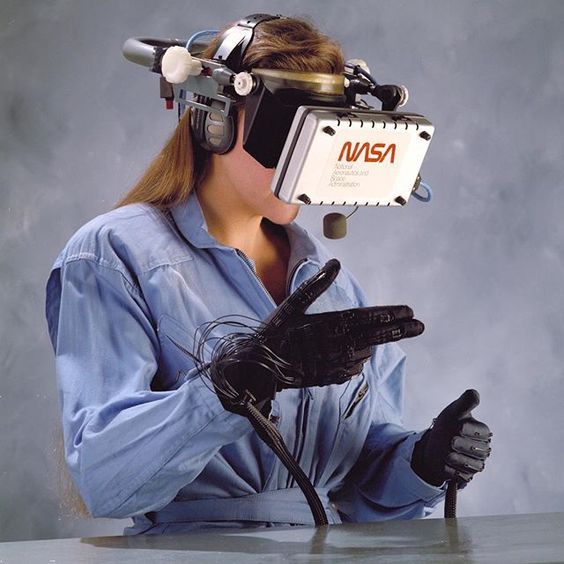 This NASA prototype headset looked like peak cyberpunk fashion.