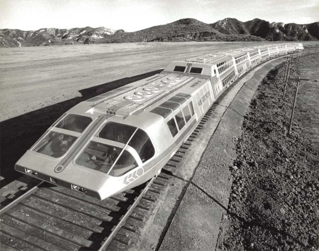 This 70s experimental train looks straight out of 2001: A Space Odyssey.