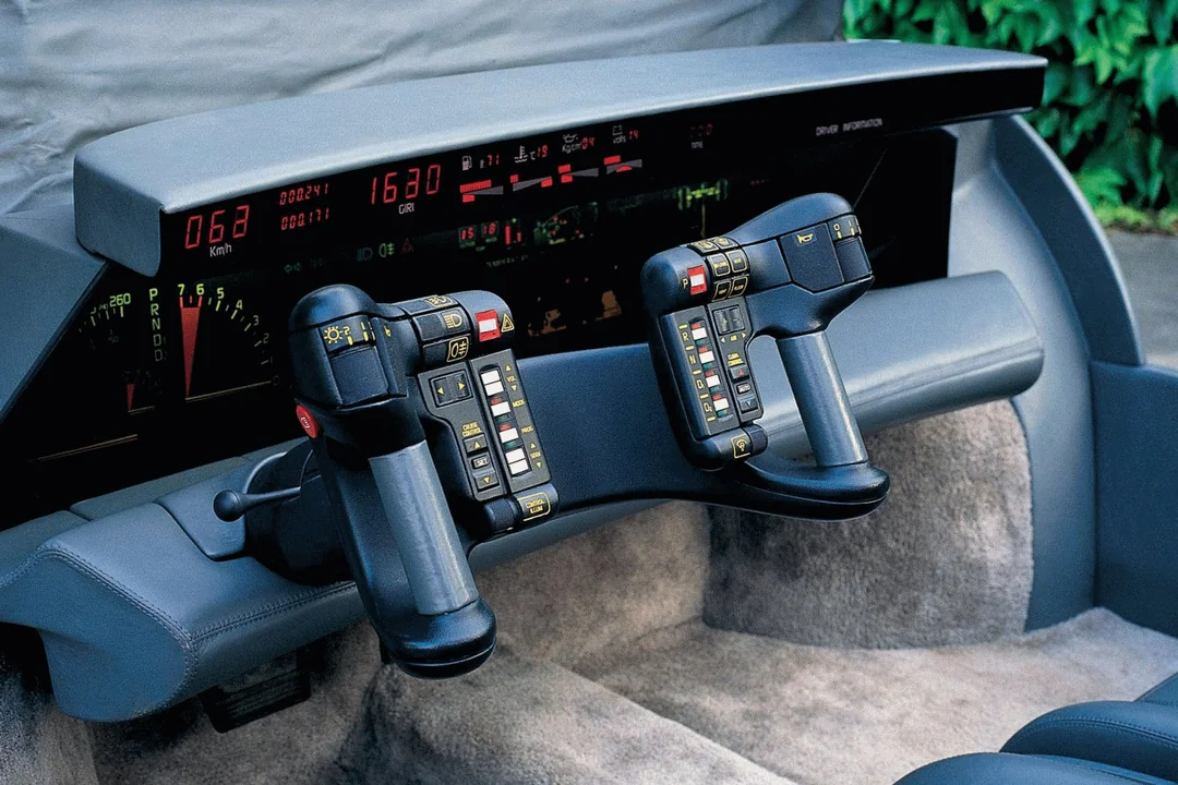In the 80s, concept cars imagined them as joystick fun.