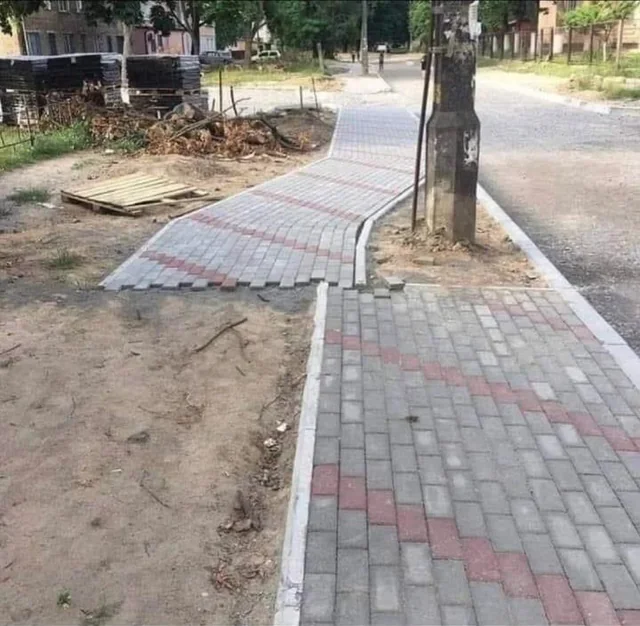 Because walking in a straight line is for boring people.