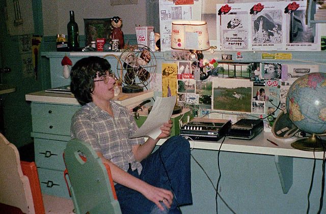 This desk runs on sugar, stickers, and science.
