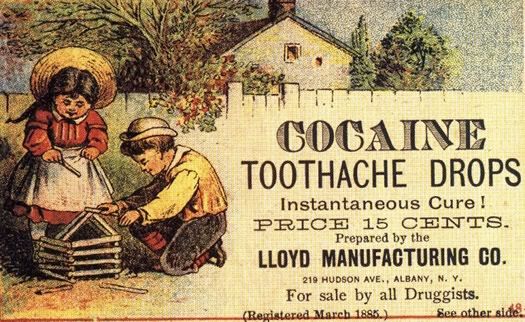 Cocaine toothache drops