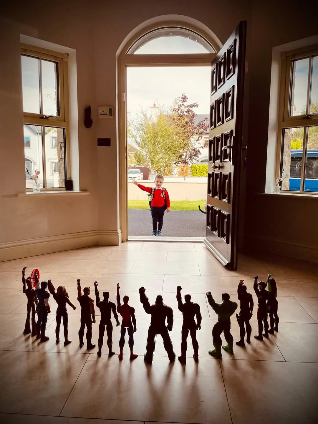 First day of school is for true warriors.