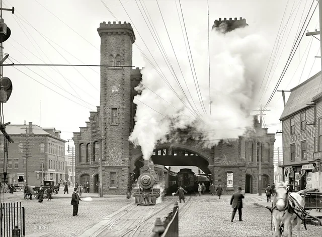 Railroad station, Baltimore, 1890s
