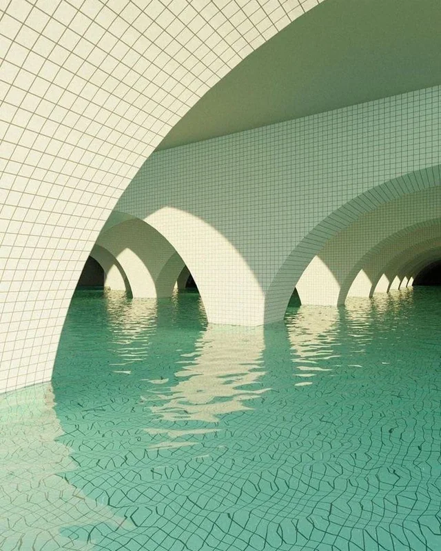 Tiled pool