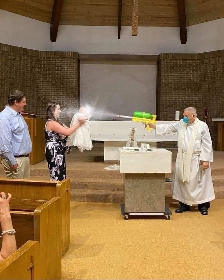 Baptism, But Make It Super Soaker 3000