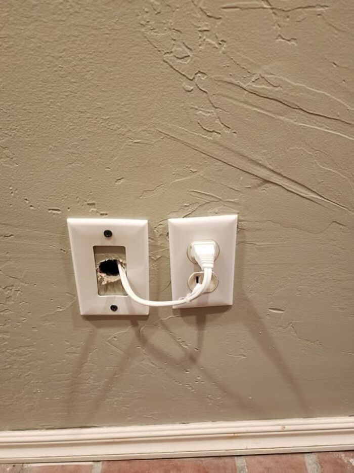 When you ask to "hide the cord" and open a portal to a different world.