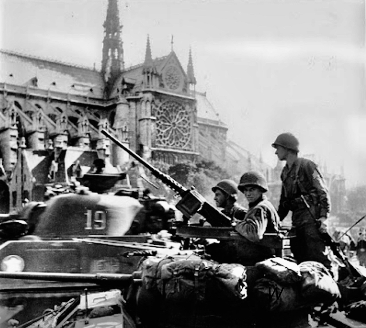 Marching Past Notre Dame: The Liberation of Paris
