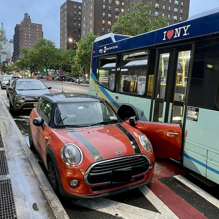 Maybe check in for bus stops before parking.