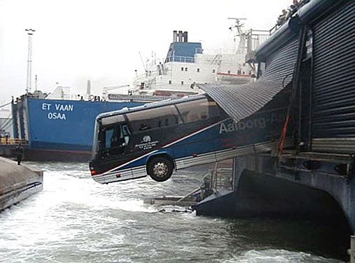 Bus, Water, Crash: Repeat