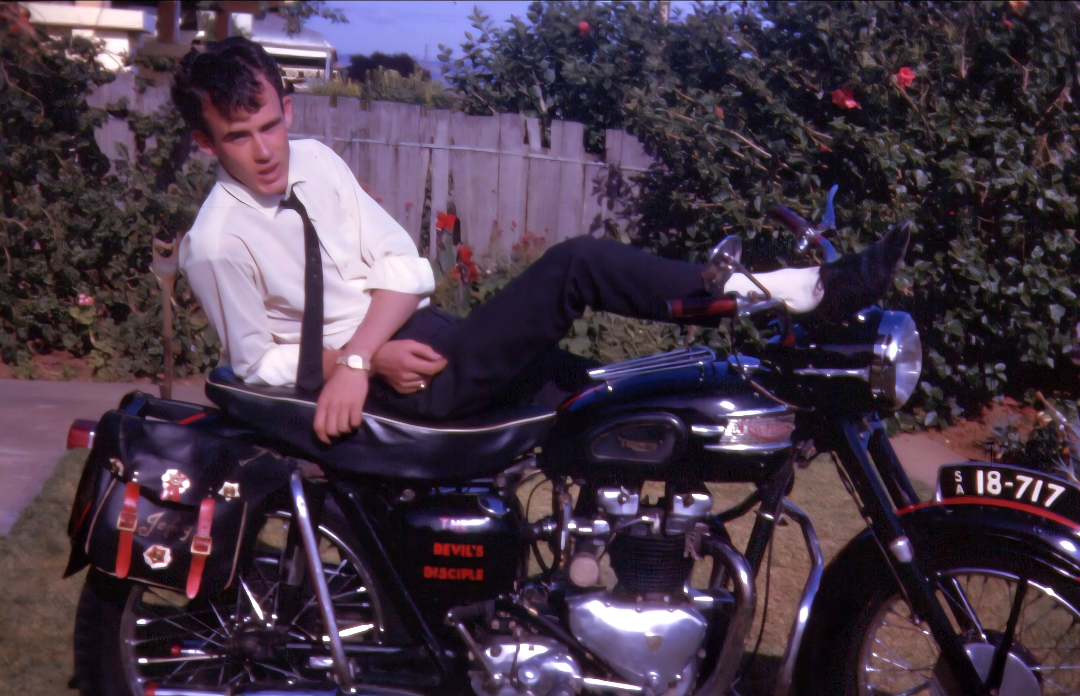 Cooler than the motorcycle and it shows.