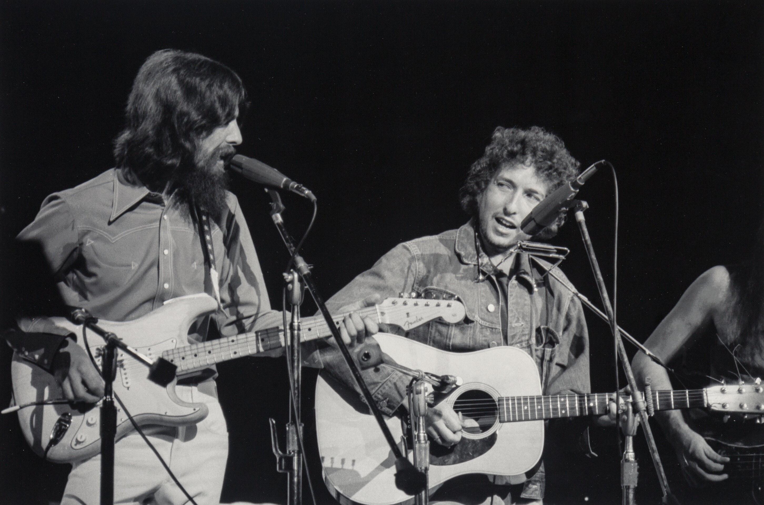 Pure musical chemistry between Bob Dylan and George Harrison.