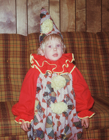 The face of a clown who wants candy.