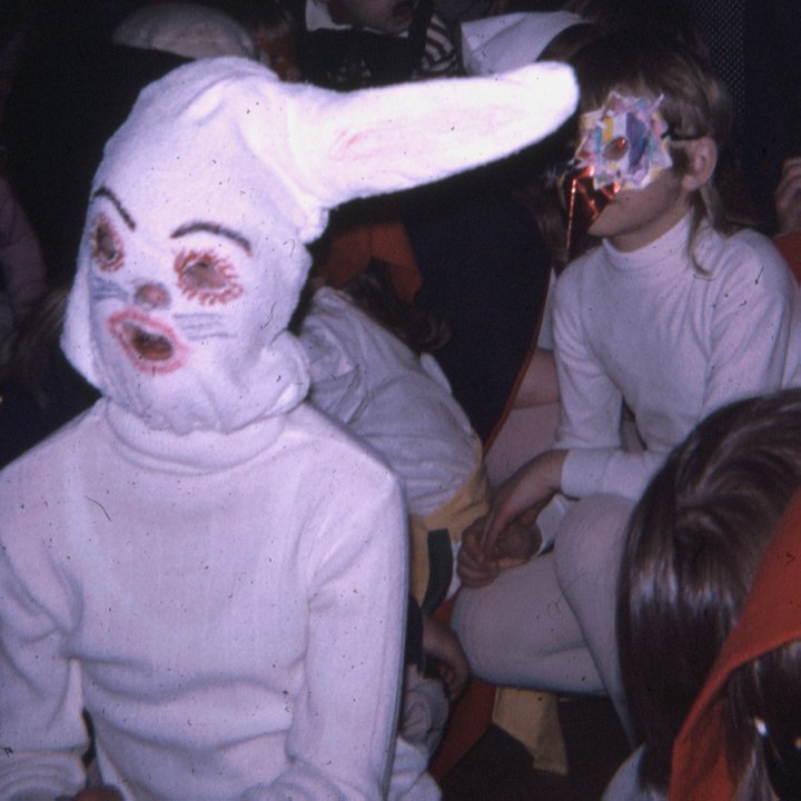 When the easter bunny becomes a horror costume.