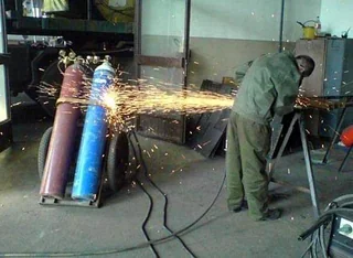 Sparks are flying (as a warning).