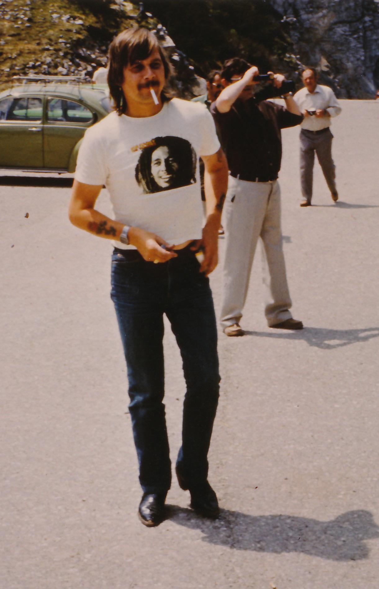 A Bob Marley tee was the ultimate look.