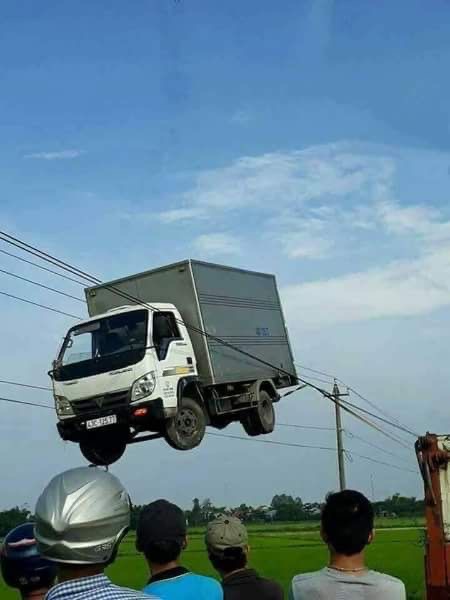 Caution: Truck Playing Jump Rope With Power Lines