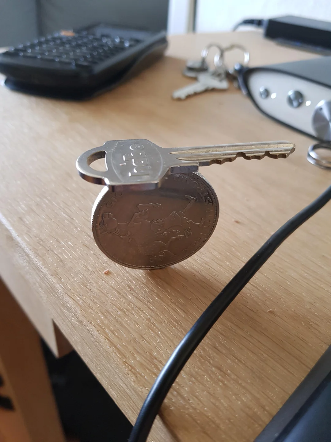 Defying physics one coin at a time.