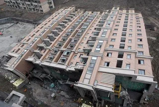 When the entire building falls but doesn't break.