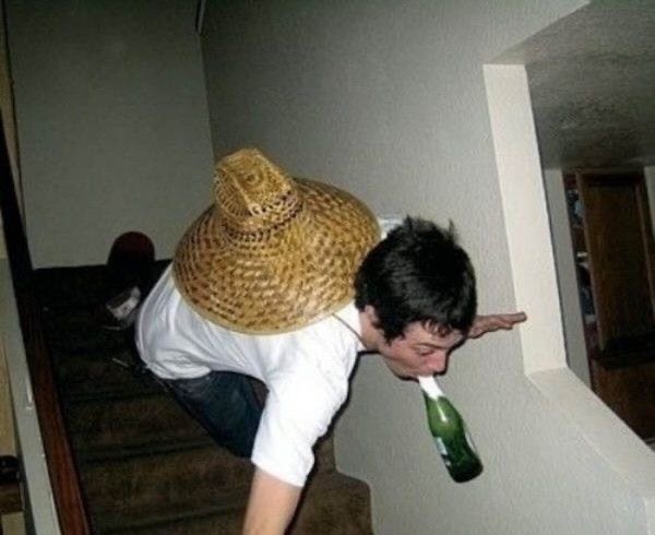 Beer, Hat, and Gravity Walk Into a Staircase…