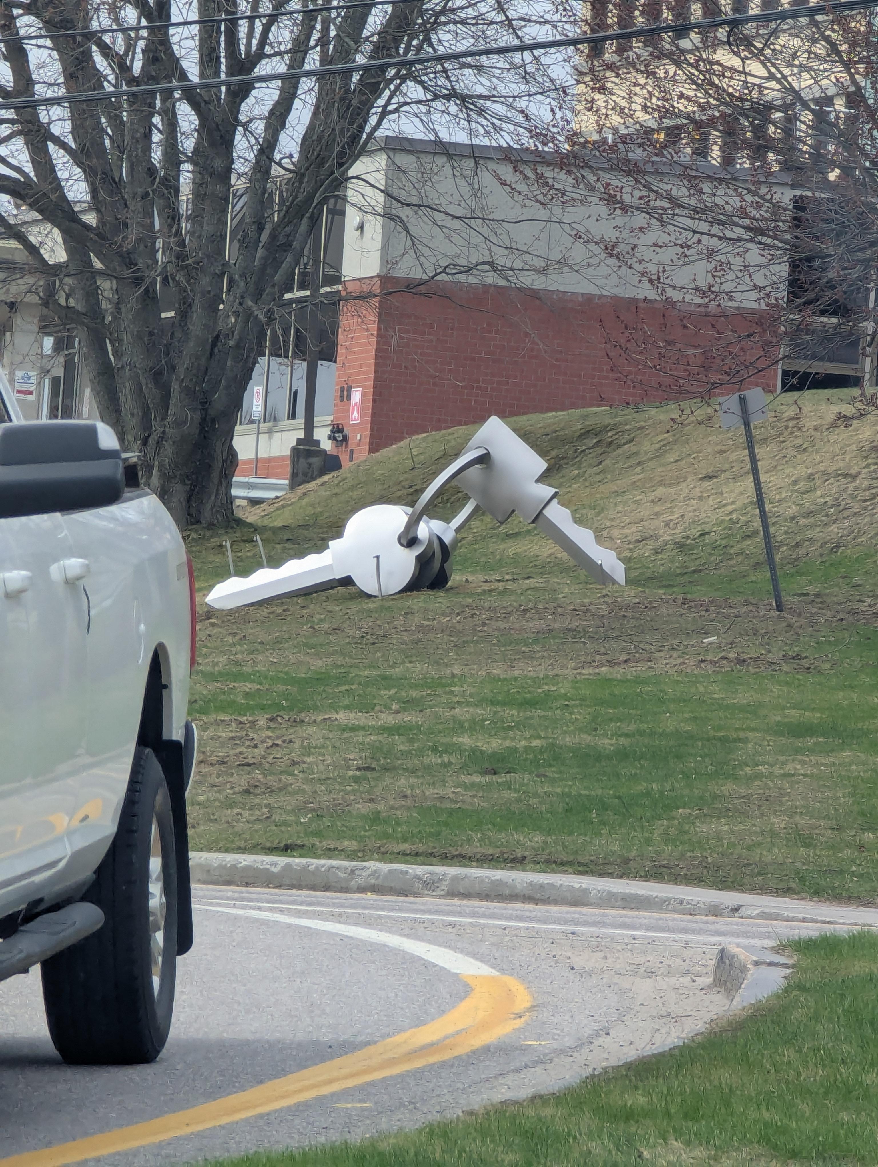 Hey you dropped your keys, I think.