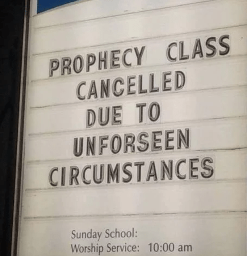 Didn't see that one coming?