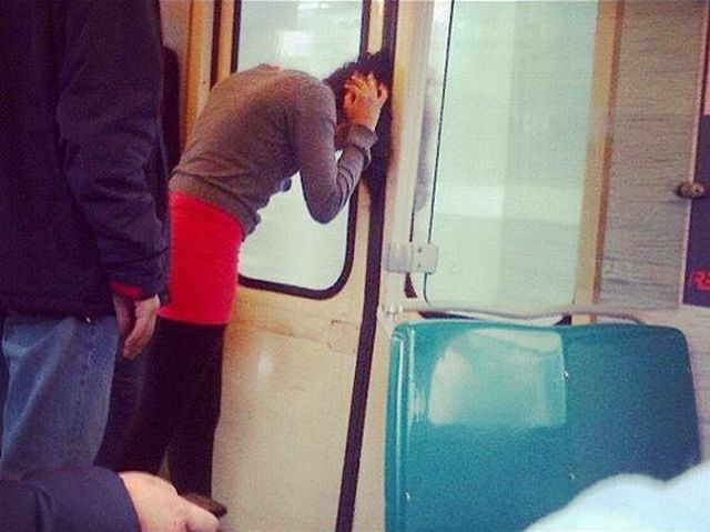 When the TRAIN closes its doors... and takes your HAIR hostage