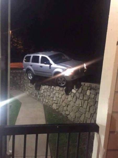 Car trying to escape its own responsibilities
