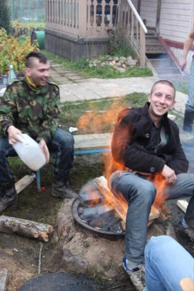 Smiling through it all.