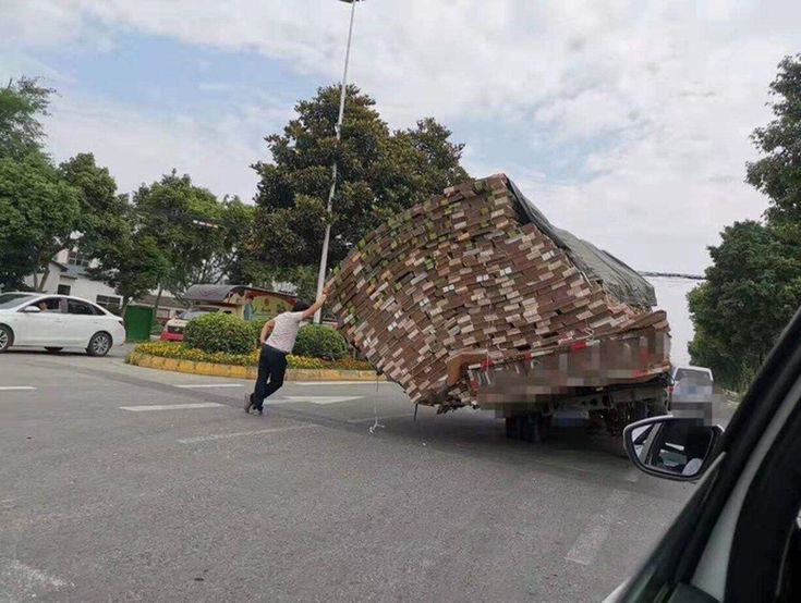 A Jenga Tower on Wheels