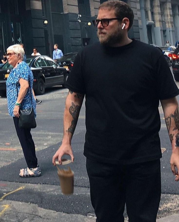 Jonah Hill Holds Coffee Lid. The Coffee? Midair & Doomed.