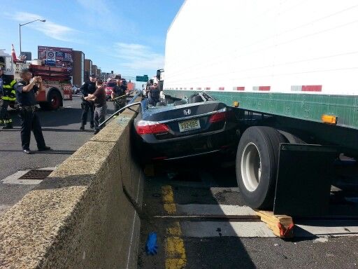 Double Trouble: Truck vs. Flipped Car