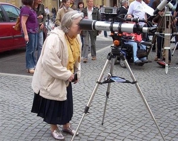 She's probably thinking the sky looks great.