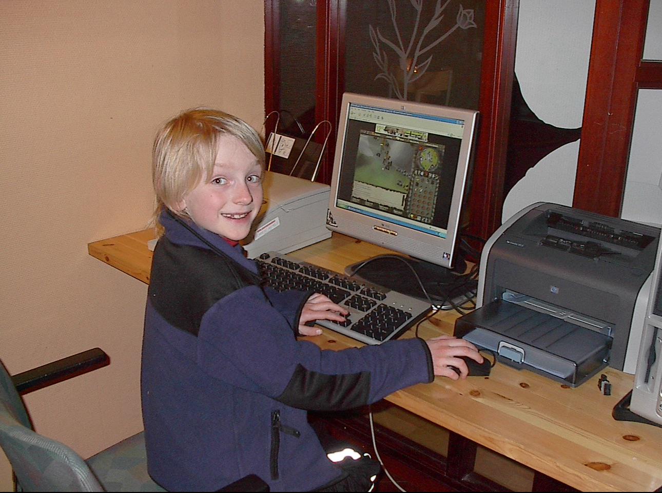 Logging in to play video games before homework time.