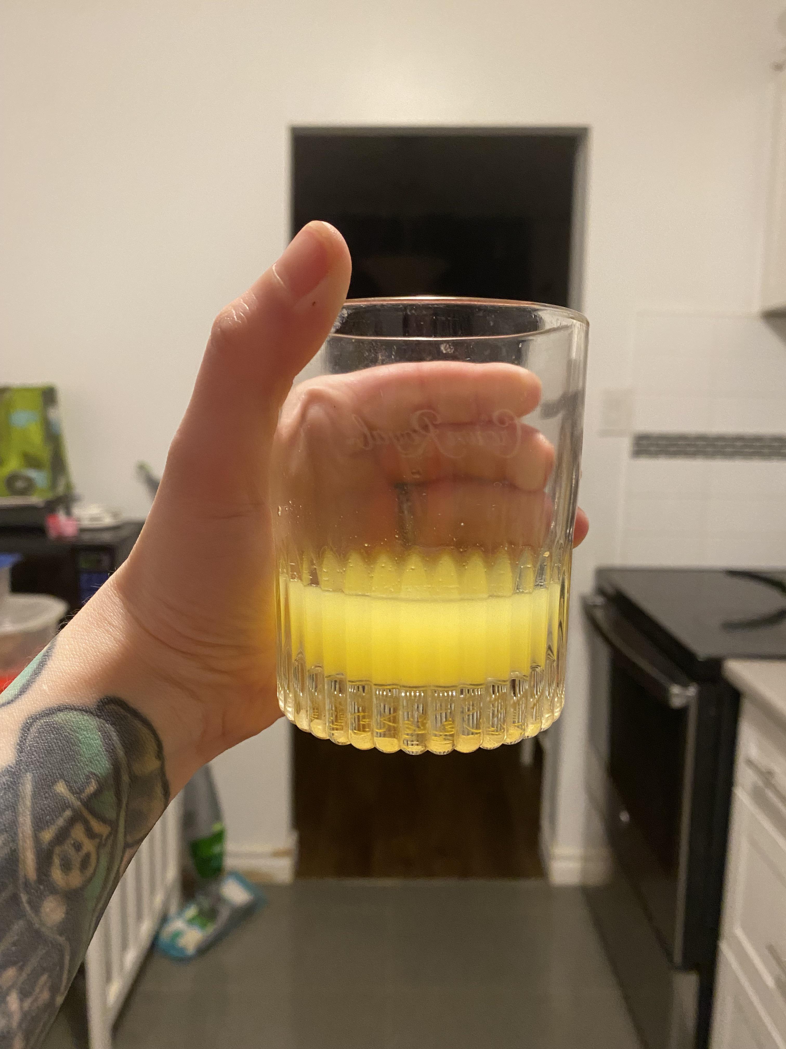 Spent 15 minutes juicing 4 oranges and all I got was this.