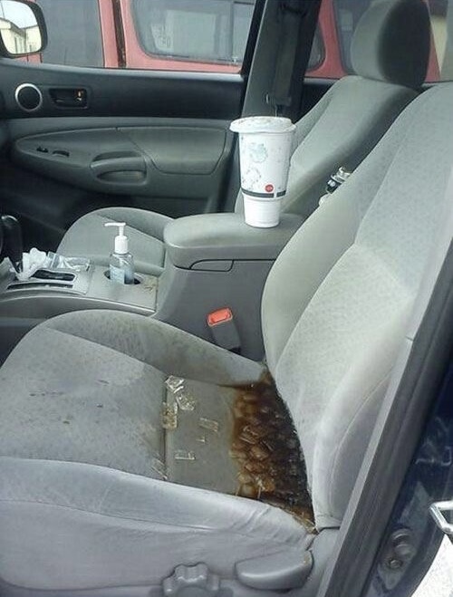 Coke Tsunami in the Car