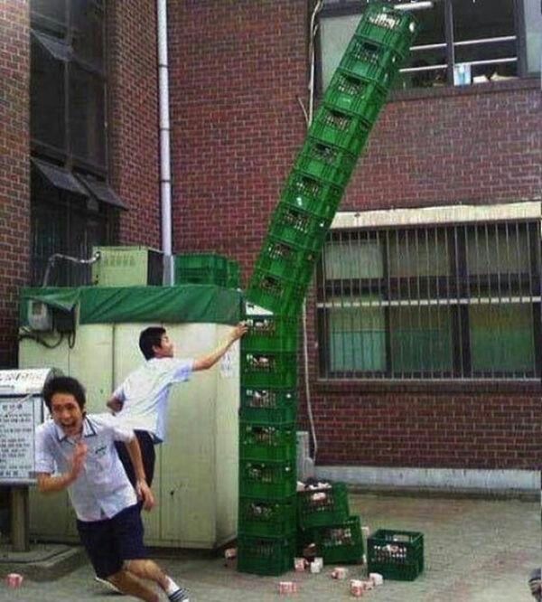 Beer Jenga Gone Wrong