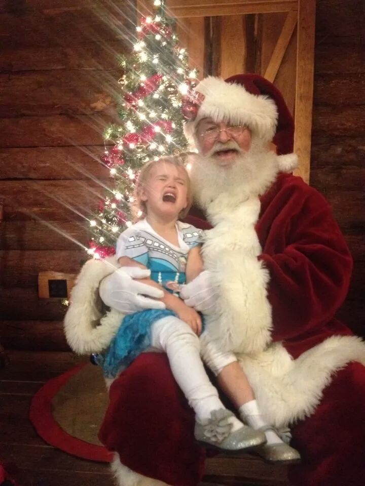 Every kid's first encounter with Santa is terrifying.