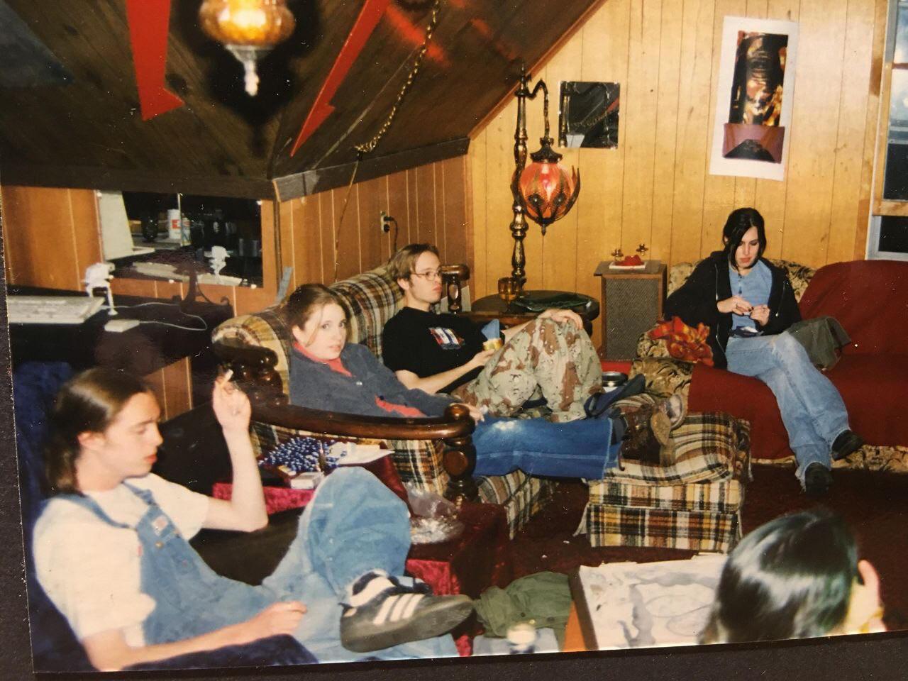 When hanging out meant this basement vibe.